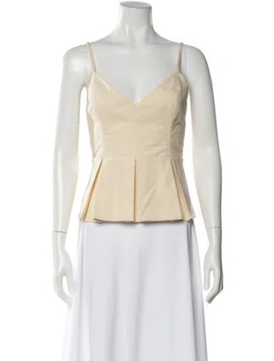 Pre-owned Marissa Webb V-neck Sleeveless Top In Neutral