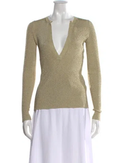 Pre-owned Marissa Webb V-neck Sweater W/ Tags In Gold