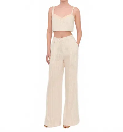 Marissa Webb Women's Palmer High Waist Stripe Trouser Pants In Portofino Stripe In Neutral