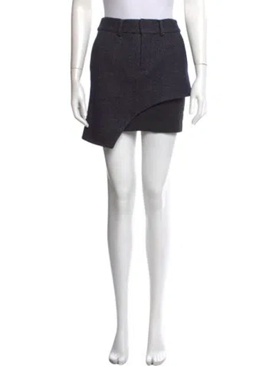 Pre-owned Marissa Webb Wool Mini Skirt In Blue