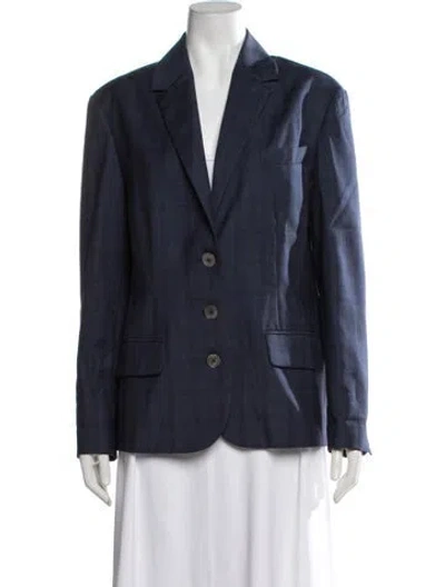 Pre-owned Marissa Webb Wool Patterned Blazer In Blue