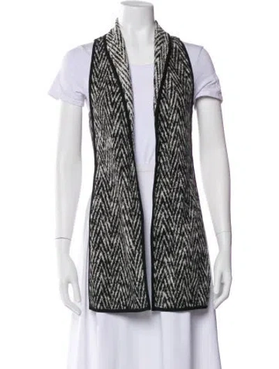 Pre-owned Marissa Webb Wool Striped Vest In Black