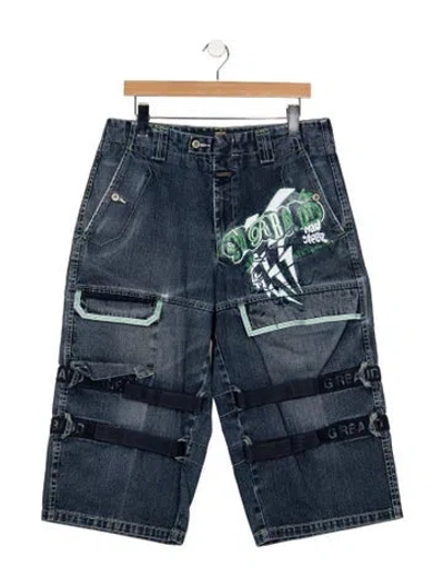 Pre-owned Marithé + François Girbaud 2000's Cargo Shorts In Blue