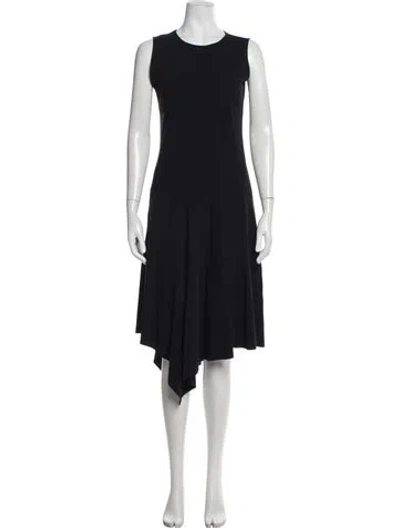 Pre-owned Marithé + François Girbaud Crew Neck Midi Length Dress In Blue