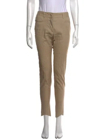 Pre-owned Marithé + François Girbaud Linen Straight Leg Pants In Neutrals