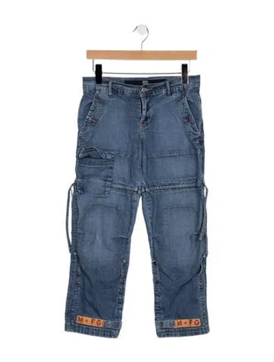 Pre-owned Marithé + François Girbaud Mid-rise Straight Leg Jeans In Blue