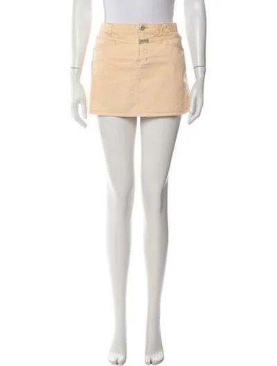 Pre-owned Marithé + François Girbaud Mini Skirt In Neutrals
