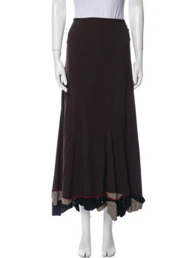 Pre-owned Marithé + François Girbaud Nylon Midi Length Skirt W/ Tags In Brown