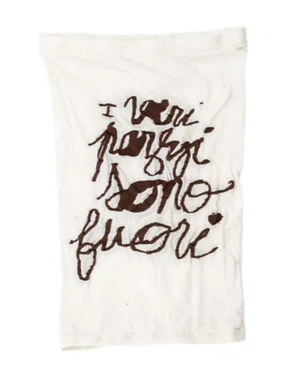 Pre-owned Marithé + François Girbaud Strapless Top In White