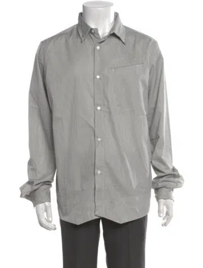Pre-owned Marithé + François Girbaud Striped Long Sleeve Shirt W/ Tags In Gray