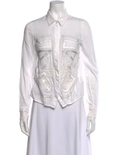Pre-owned Marithé + François Girbaud Vintage 2000's Button-up Top In White