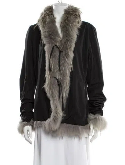 Pre-owned Marithé + François Girbaud Vintage 2000's Fur Jacket In Black