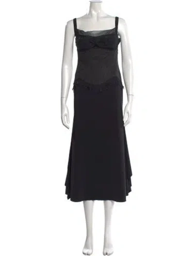 Pre-owned Marithé + François Girbaud Vintage Long Dress In Black