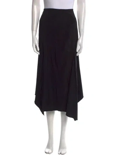 Pre-owned Marithé + François Girbaud Vintage Midi Length Skirt In Black