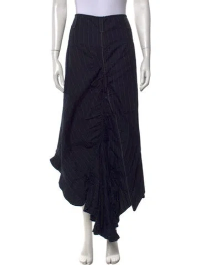 Pre-owned Marithé + François Girbaud Vintage Midi Length Skirt In Blue