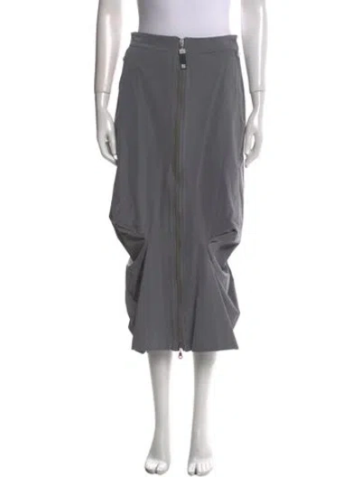 Pre-owned Marithé + François Girbaud Vintage Midi Length Skirt In Gray