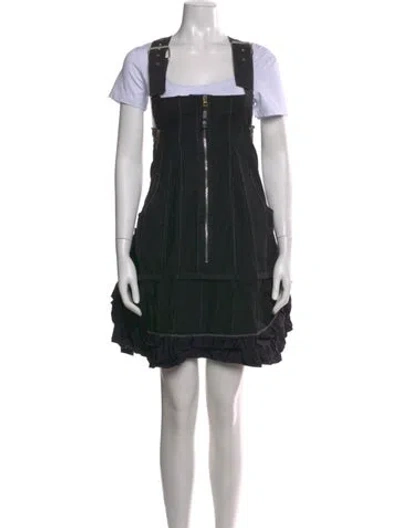 Pre-owned Marithé + François Girbaud Vintage Mini Dress In Black