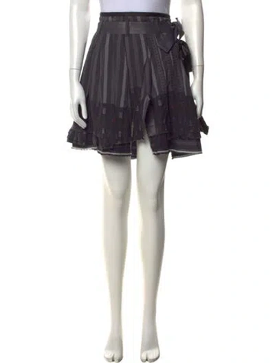 Pre-owned Marithé + François Girbaud Vintage Mini Skirt In Grey