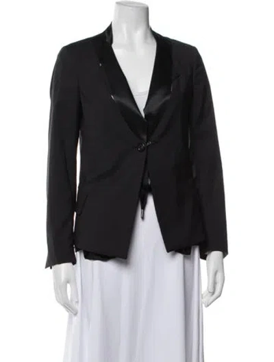 Pre-owned Marithé + François Girbaud Virgin Wool Blazer In Black