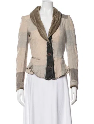 Pre-owned Marithé + François Girbaud Wool Patterned Jacket In Neutral