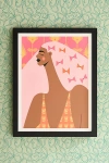 Maritza Lisa Bow Stacking Queen Art Print In Black Matte Frame At Urban Outfitters