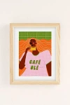 Maritza Lisa Café Olé Art Print In Natural Wood Frame At Urban Outfitters In Neutral