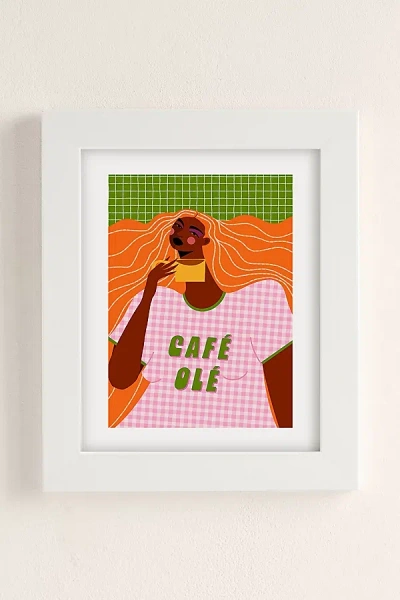 Maritza Lisa Café Olé Art Print In White Matte Frame At Urban Outfitters