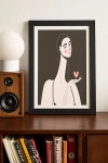 Maritza Lisa Girl With Pink Heart Art Print In Black Matte Frame At Urban Outfitters