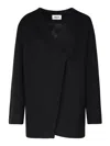 Mariuccia Coat With Geometric Cut In Black