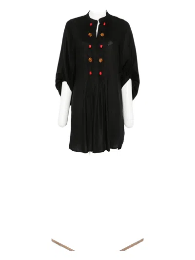 Mariuccia Milano Button-embellished Mini Dress In Black