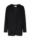 Mariuccia Milano Geometric-cut V-neck Coat In Black