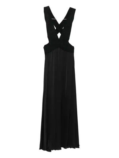 Mariuccia Milano Cross-strap Midi Dress In Black