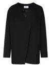 Mariuccia Milano Geometric-cut V-neck Coat In Black
