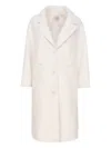 Mariuccia Milano Single-breasted Wool Coat In White