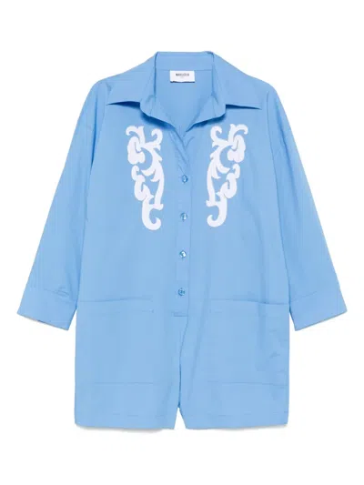 Mariuccia Milano Poplin Jumpsuit In Blue