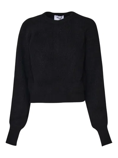 Mariuccia Milano Ribbed Crew-neck Sweater In Black