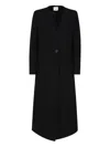 Mariuccia Milano Long Single-breasted Coat In Black