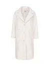 Mariuccia Milano Single-breasted Wool Coat In White
