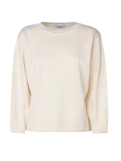 Mariuccia Milano Sweater With Wide Sleeves In White