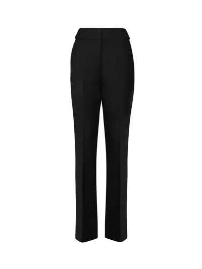 Mariuccia Milano Wool Flared Trousers In Black