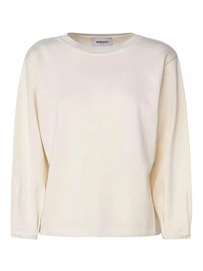 Mariuccia Sweater With Wide Sleeves In White