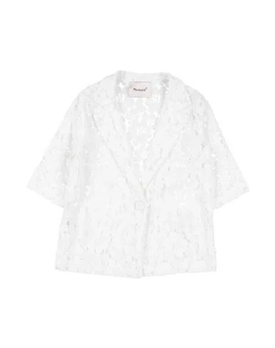 Mariuccia Babies'  Toddler Girl Blazer White Size 6 Cotton, Nylon
