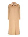 Mariuccia Virgin Wool Blend Coat In Brown