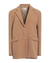 Mariuccia Woman Blazer Camel Size M Polyester, Elastane