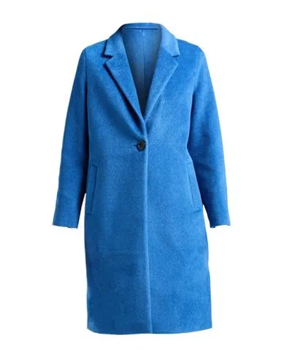 Mariuccia Woman Coat Blue Size 8 Polyester