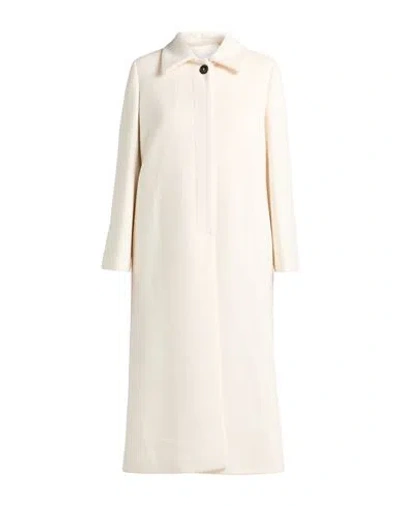 Mariuccia Woman Coat Off White Size M Polyester, Viscose, Cashmere