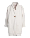 Mariuccia Woman Coat Off White Size Xs Polyester, Viscose