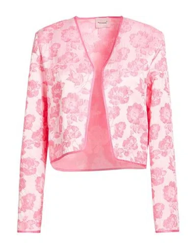 Mariuccia Woman Jacket Pink Size S Polyester, Acrylic In Multi