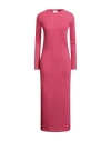 Mariuccia Woman Maxi Dress Fuchsia Size Xs Polyester, Metallic Fiber, Elastane In Pink