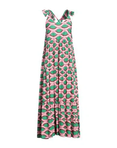 Mariuccia Woman Maxi Dress Green Size M Polyester